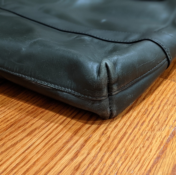 Jack Spade green leather briefcase - Picture 4 of 8